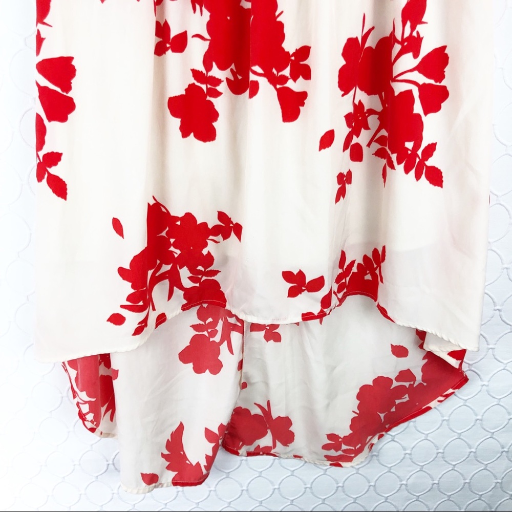 NWT Rules of Etiquette Cherry Blossom Floral Hi Lo Midi Circle Skirt L - Picture 4 of 7